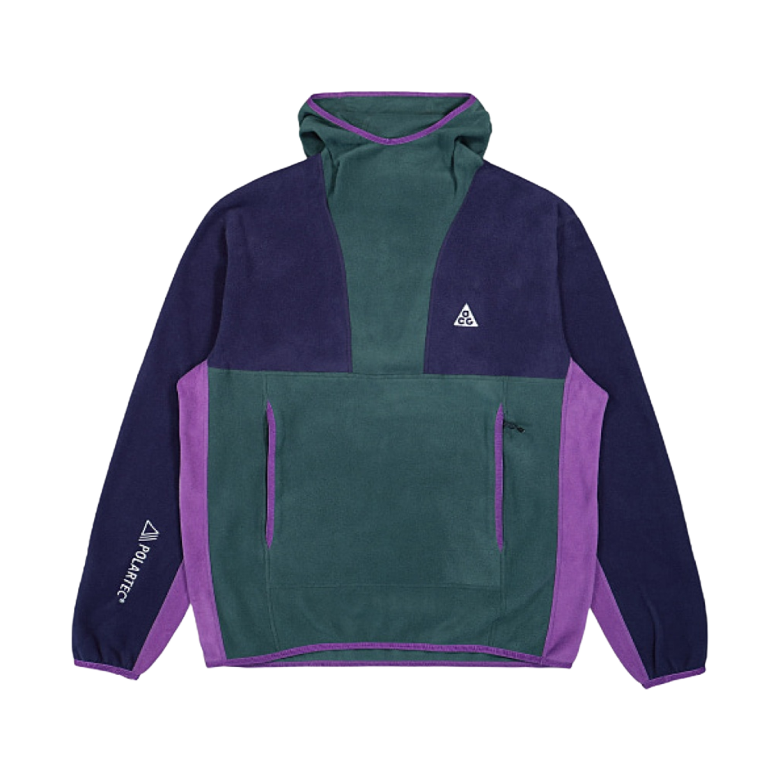 FN0371-328 Nike ACG Polartec Wolf Tree Pullover Hoodie Deep Jungle Purple Ink - Asia
