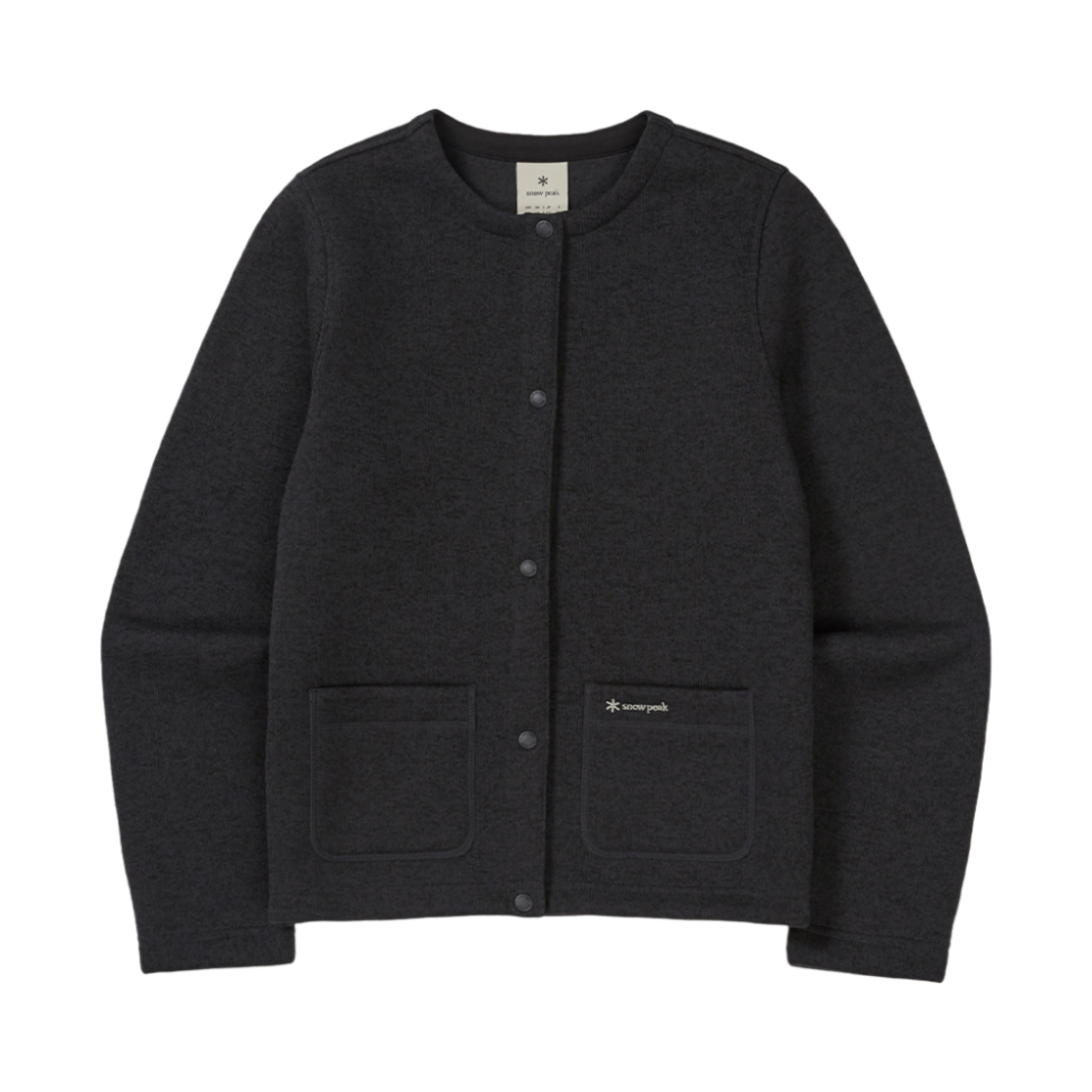 (W) 스노우 피크 니트 가디건 다크 차콜((W) Snow Peak Knit Cardigan Dark Charcoal)