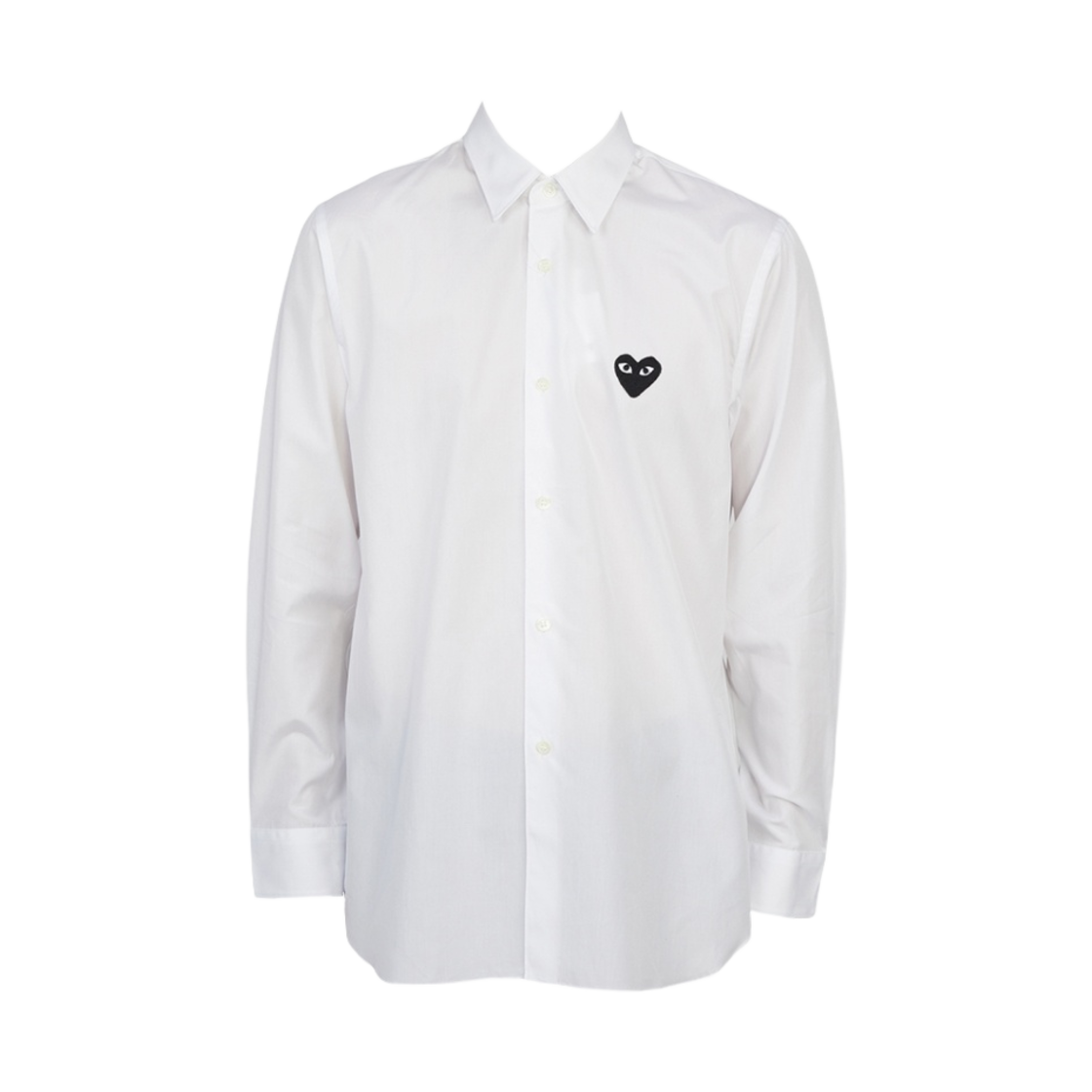 플레이 꼼데가르송 블랙 하트 클래식 셔츠 화이트