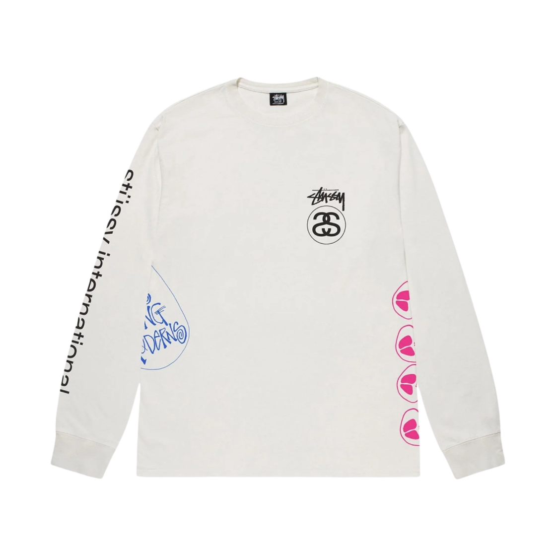 스투시 테스트 스트라이크 피그먼트 다이드 롱슬리브 티셔츠 내츄럴(Stussy Test Strike Pigment Dyed LS T-Shirt Natural) - 2