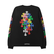 Chrome Hearts Multi Color Cross Cemetery LS T-Shirt Black