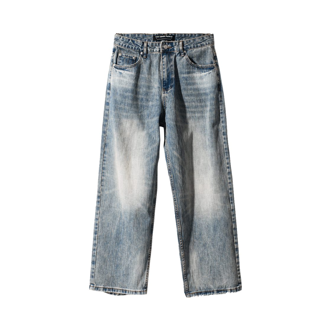 코드 워시드 언더 컷 데님 팬츠 블루(Cord Washed Under Cut Denim Pants Blue)