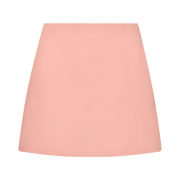 (W) Dior Wool and Silk Flared Miniskirt Pink