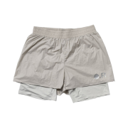 Optimistic Runners Glossy Nylon Shorts Light Grey