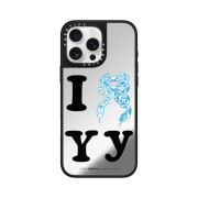 Casetify x Open Yy Blue Ribbon Snake iPhone Magsafe Silver Mirror Black Bumper Case