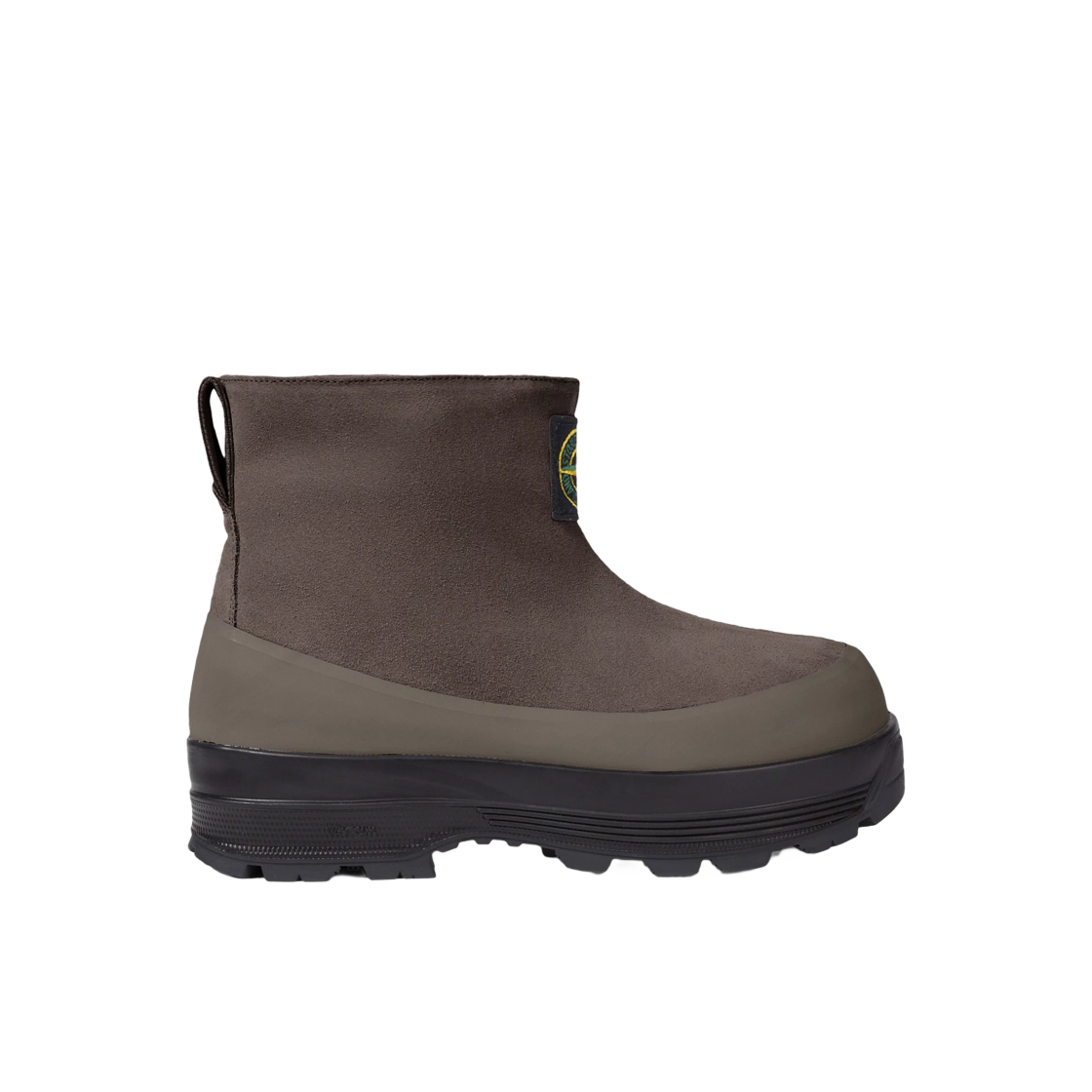 스톤 아일랜드 S100120 스웨이드 슈즈 앵클 부츠 Vibram® 솔 쇼크 앱솔션 밀리터리 그린 - 25FW(Stone Island S100120 Suede Shoes Ankle Boot with Vibram® Sole For Shock Absorption Military Green - 25FW)
