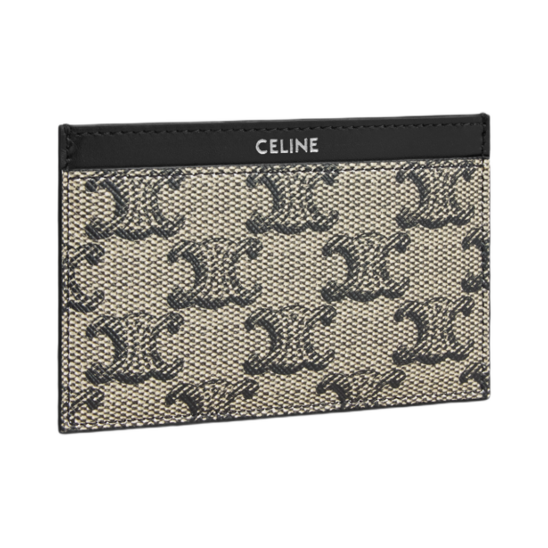 셀린느 카드 홀더 트리옹프 캔버스 & 카프스킨 베이지(Celine Card Holder in Triomphe Canvas & Calfskin Beige) - 2