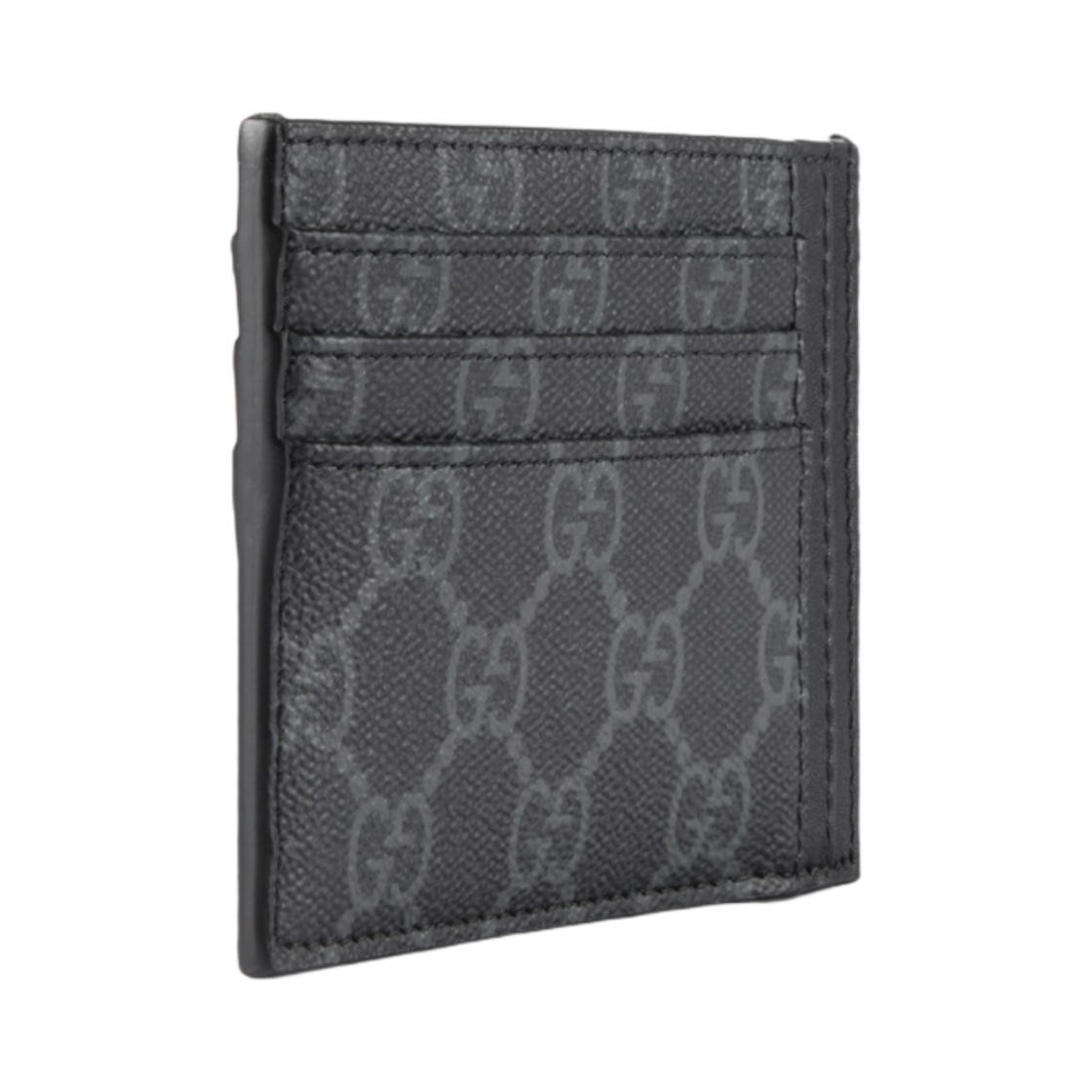 구찌 GG 엠블럼 카드 케이스 블랙(Gucci GG Emblem Card Case Black) - 2