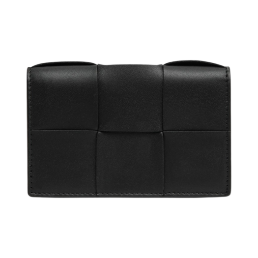 651396V3UO38803 Bottega Veneta Cassette Business Card Case Black