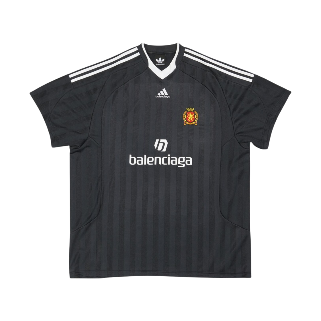 723663TNV131000 Balenciaga x Adidas Oversized Football T-Shirt Black