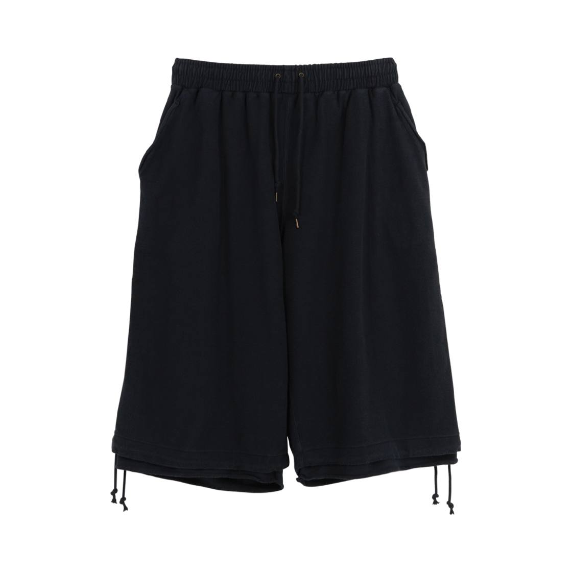 아마이유우츠 더블 크롭 팬츠 페이드 블랙(Amaiyuutsu Double Cropped Pants Faded Black)