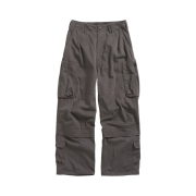 Hatchingroom Zip Cargo Work Pants Mud Brown