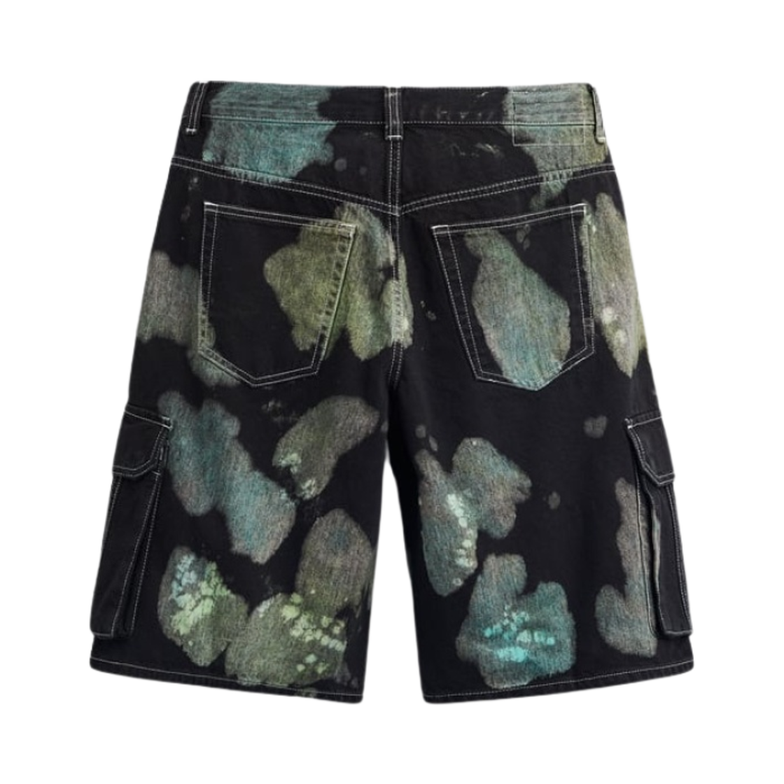 자라 페인트 스팟 카고 데님 버뮤다 쇼츠 블랙(Zara Paint Spot Cargo Denim Bermuda Shorts Black) - 2