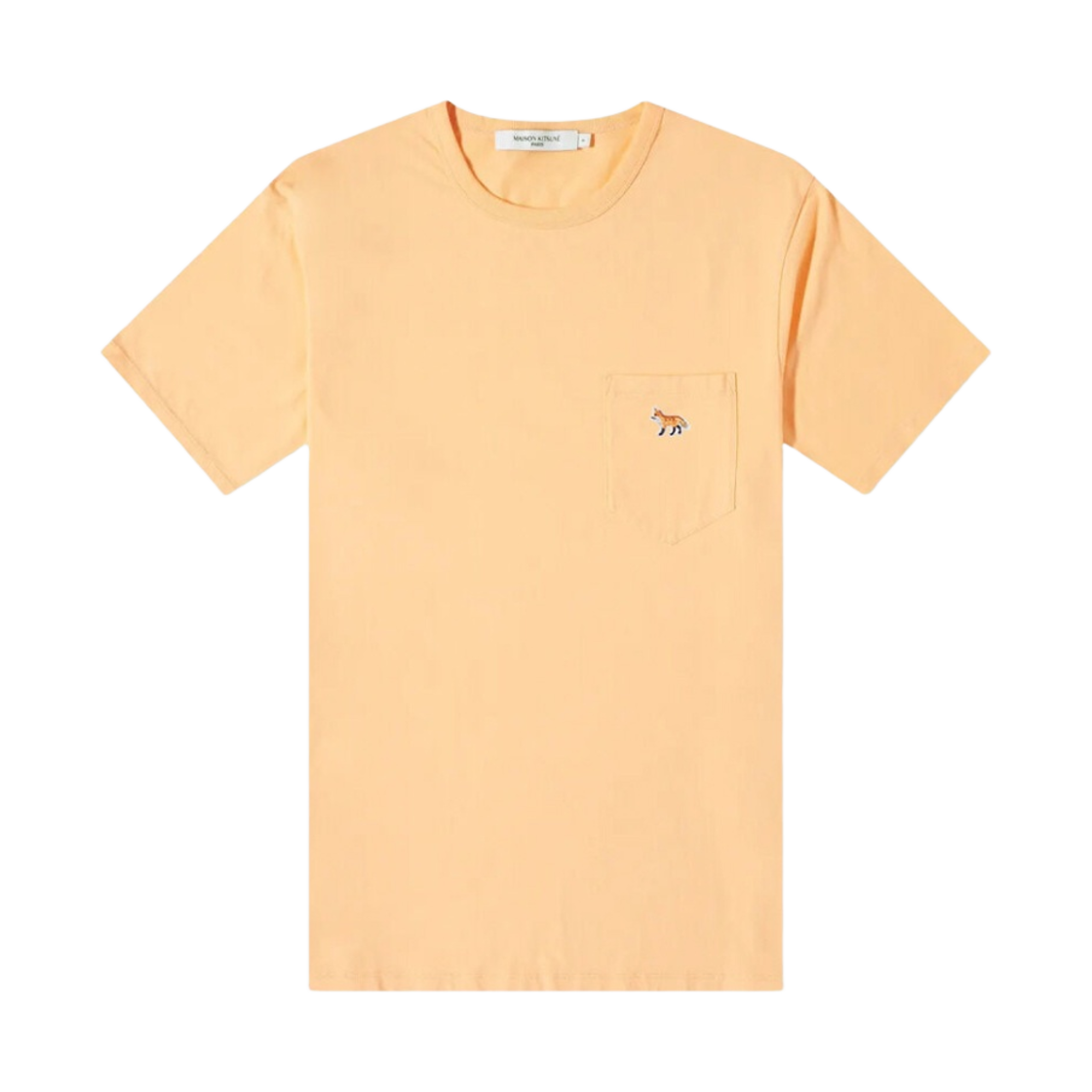 메종 키츠네 베이비 폭스 패치 클래식 포켓 티셔츠 페일 오렌지(Maison Kitsune Baby Fox Patch Classic Pocket T-Shirt Pale Orange) - 1