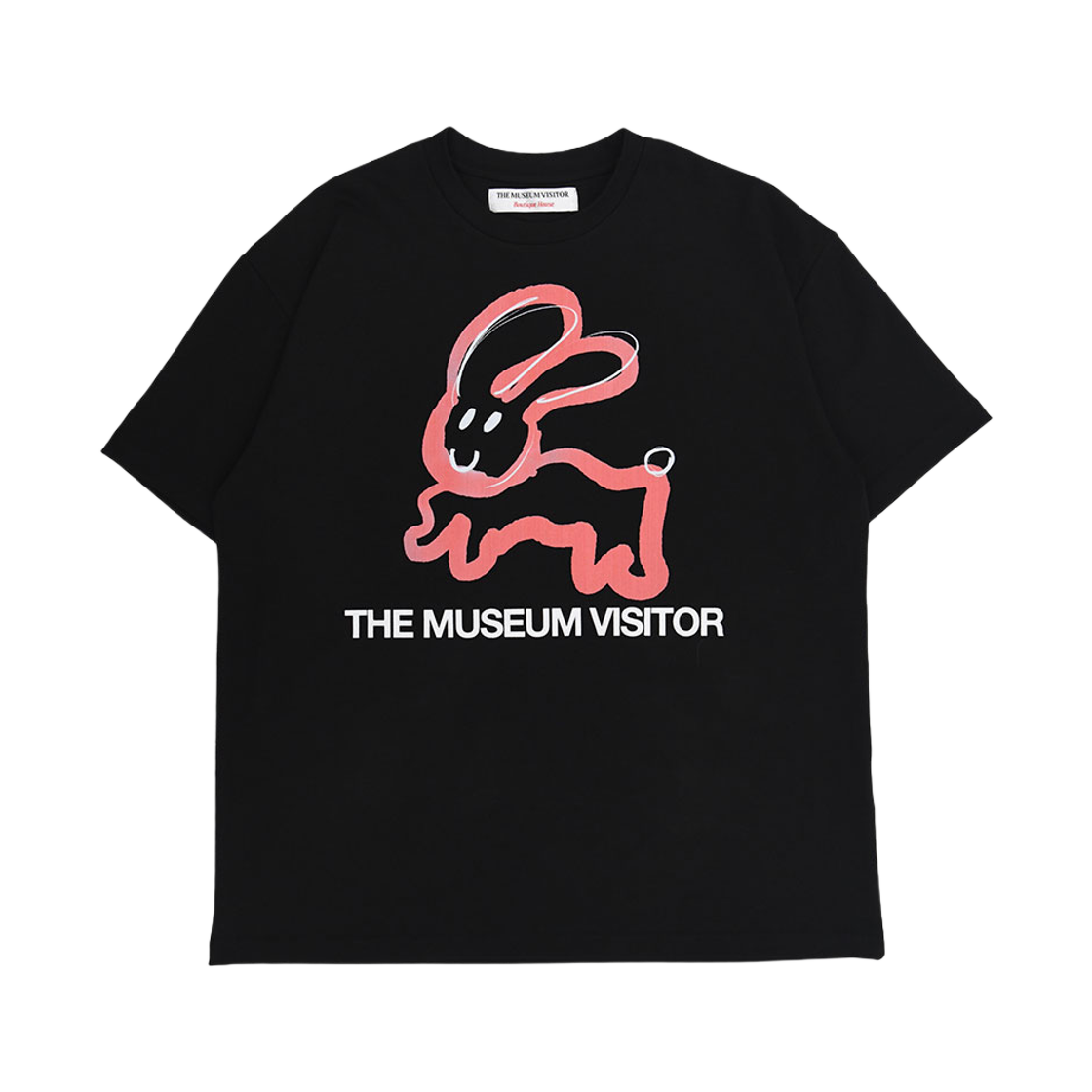 더뮤지엄비지터 래빗 프린티드 티셔츠 블랙 - 23PS