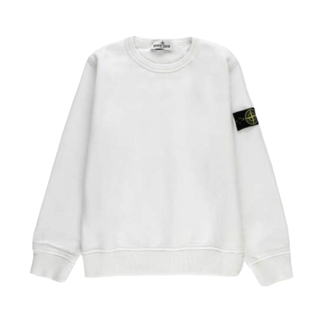 791661320-V0093 (Kids) Stone Island 61320 Garment Dyed Cotton Fleece Crewneck Sweatshirt Ivory - 23FW