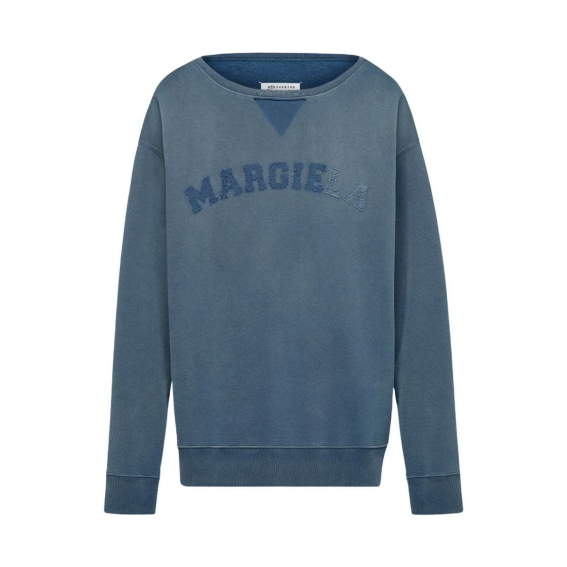 S50GU0209S25570469 Maison Margiela Logo Organic Cotton Sweatshirt Blue