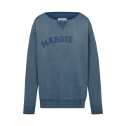 Maison Margiela Logo Organic Cotton Sweatshirt Blue