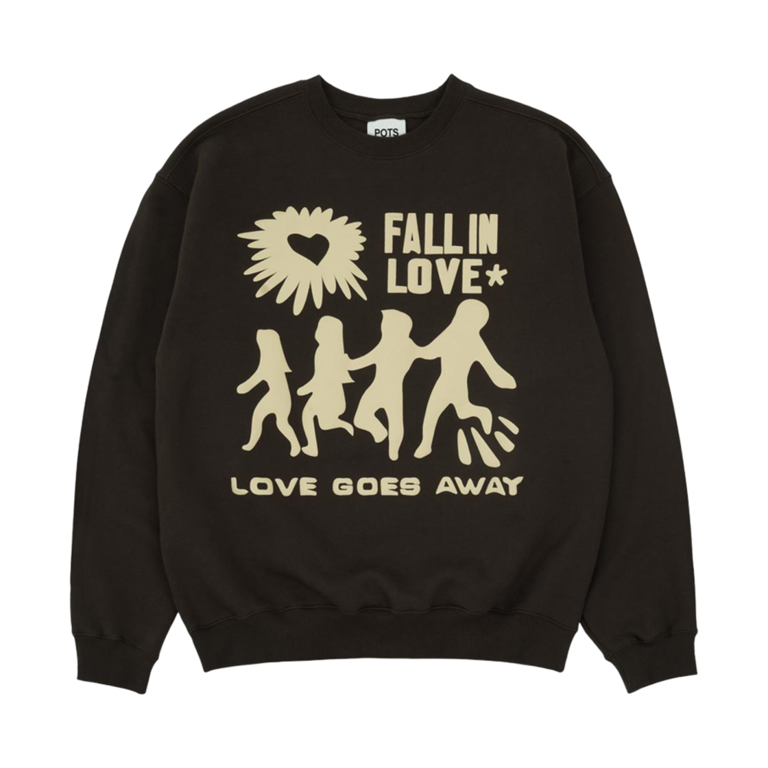 PS24FWLS02BR POTS Love Gone Sweatshirt Brown