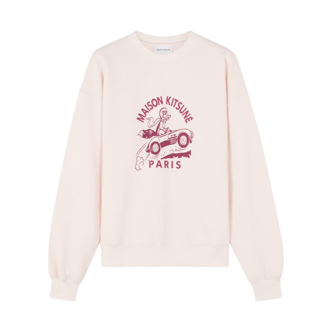 MW00305KM0307-P705 (W) Maison Kitsune Racing Fox Comfort Sweatshirt Fresh Cotton