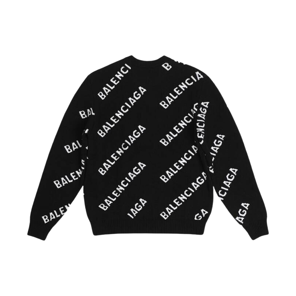발렌시아가 올오버 로고 스웨터 블랙(Balenciaga Allover Logo Sweater Black) - 2