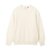 Knitted Shaggy Dog Wool 100% Round Knit Ivory