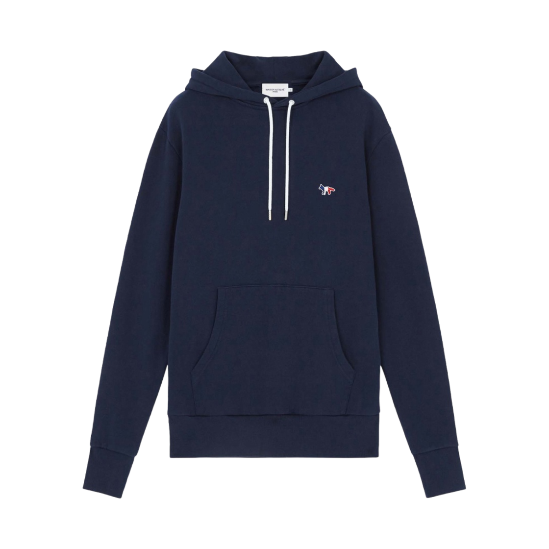 메종 키츠네 트라이컬러 폭스 패치 후드 네이비(Maison Kitsune Tricolor Fox Patch Hoodie Navy)