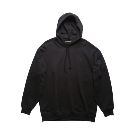CI0009-900 Acne Studios Farrin Face Oversized Hooded Sweatshirt Black