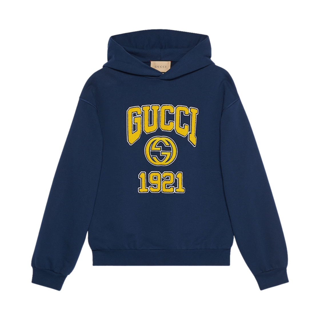 770842-XJF3O-4030 Gucci Cotton Jersey Hooded Sweatshirt Blue - 대표 이미지 #1
