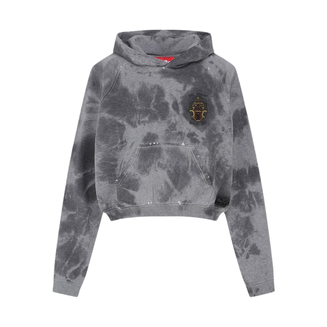 032c 글로우 스테인 후디 그레이 멜란지(032c Glow Stained Hoodie Grey Melange)