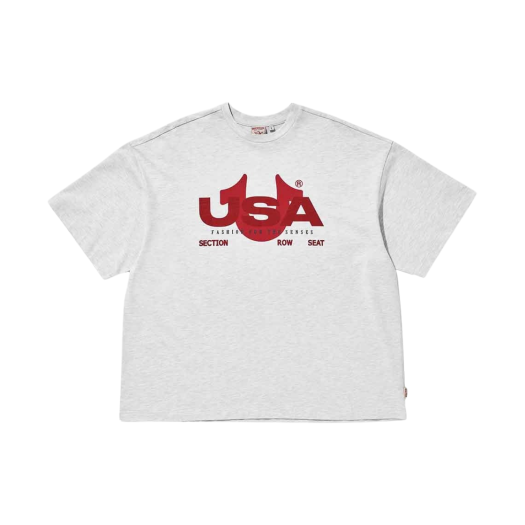 트루릴리젼 USA 티셔츠 멜란지 그레이