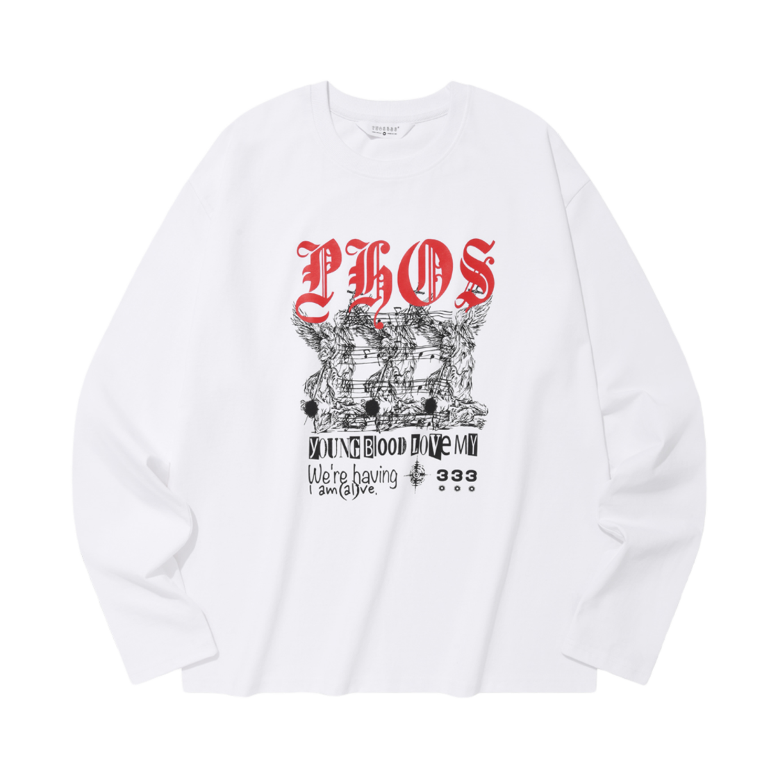 포스333 해자드 002 미카엘 롱 슬리브 화이트(PHOS333 Hazzard 002 Michael Long Sleeve White)