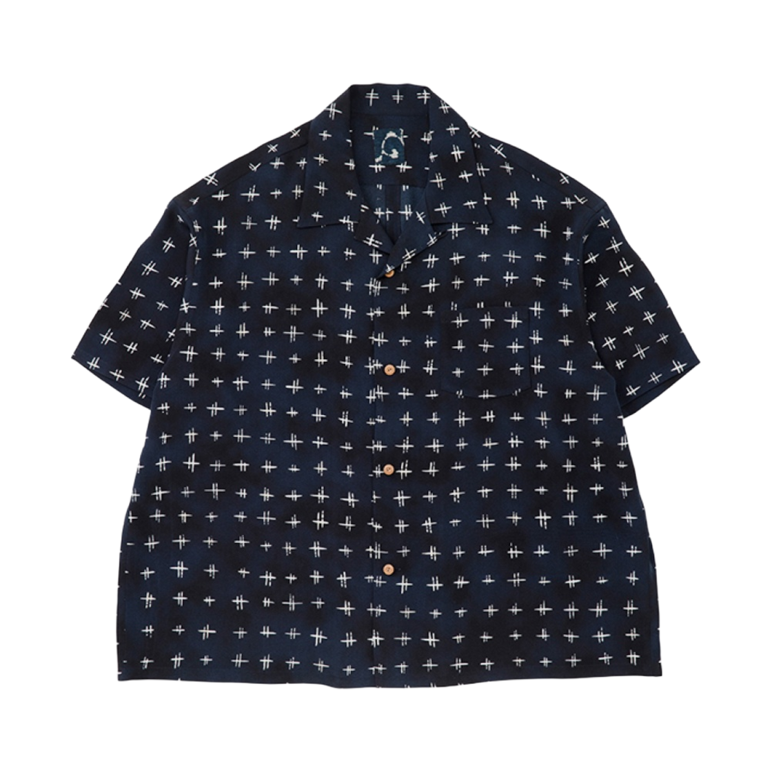 비즈빔 왈리스 실크 셔츠 숏슬리브 네이비 - 23SS(Visvim Wallis Silk Shirt S/S Navy - 23SS) - 1