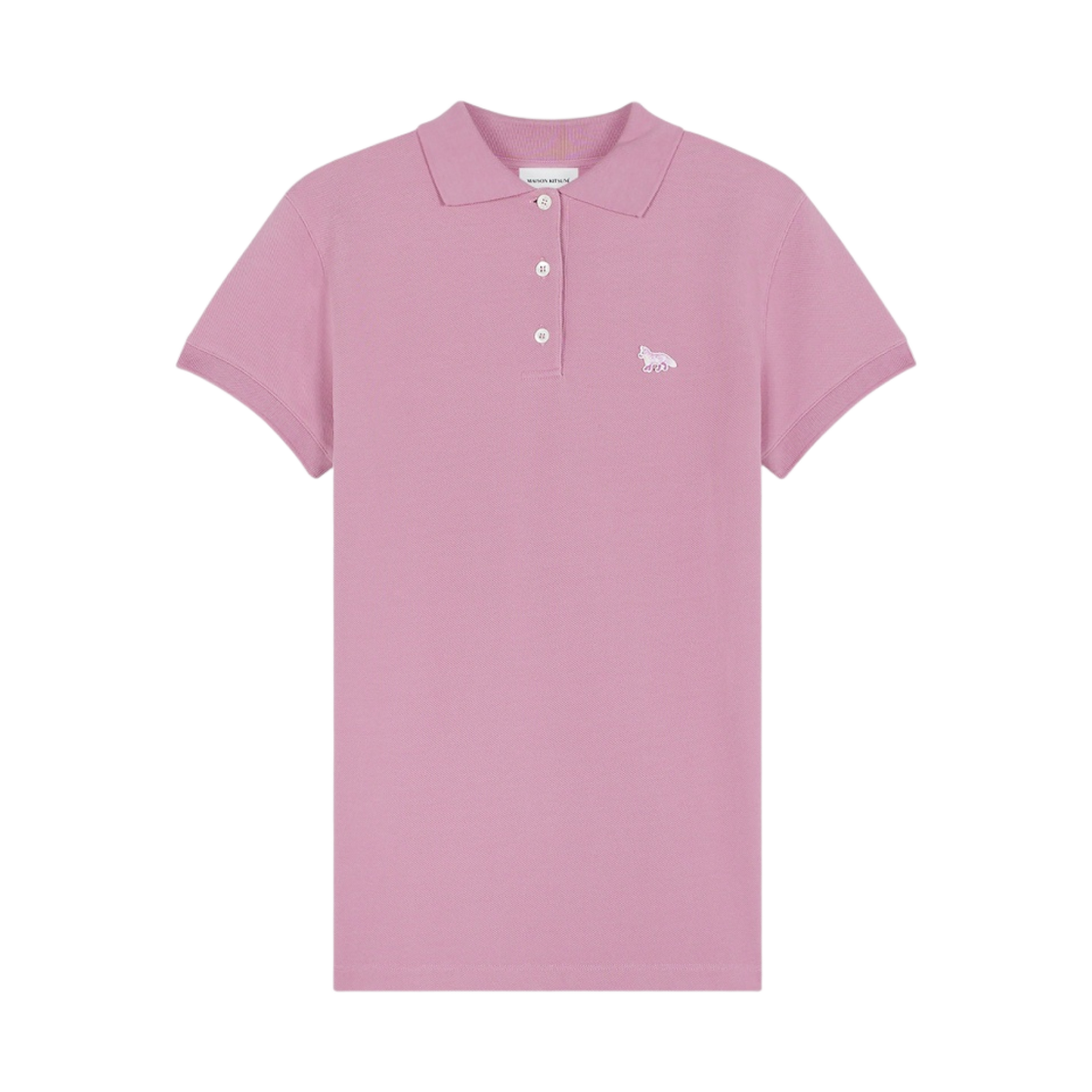 MW00202KJ7010-P527 (W) Maison Kitsune Baby Fox Patch Regular Polo Blossom