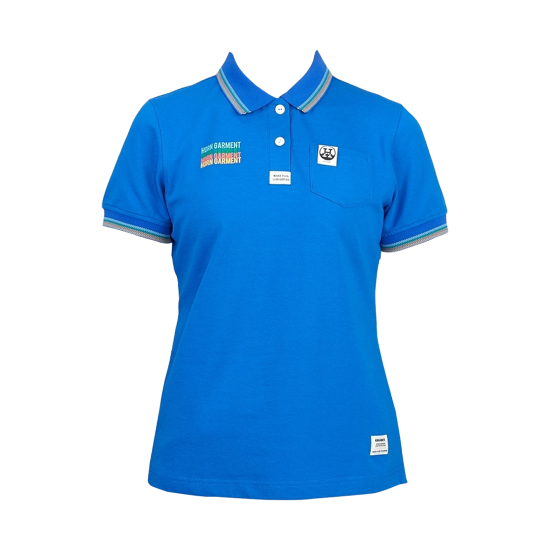 HCW-2A-AP02 (W) Horn Garment Golf Wear Polo T-Shirt Blue