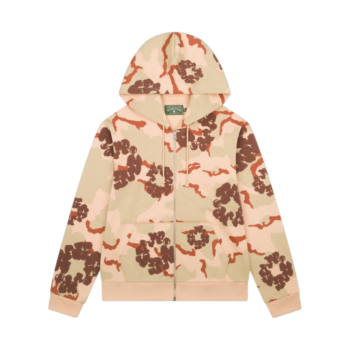 데님 티어스 코튼 리쓰 집 후드 데저트 스톰 카모(Denim Tears Cotton Wreath Zip Hoodie Desert Storm Camo)