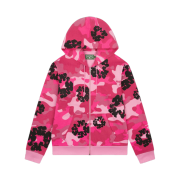 Denim Tears Cotton Wreath Zip Hoodie Pink Camo