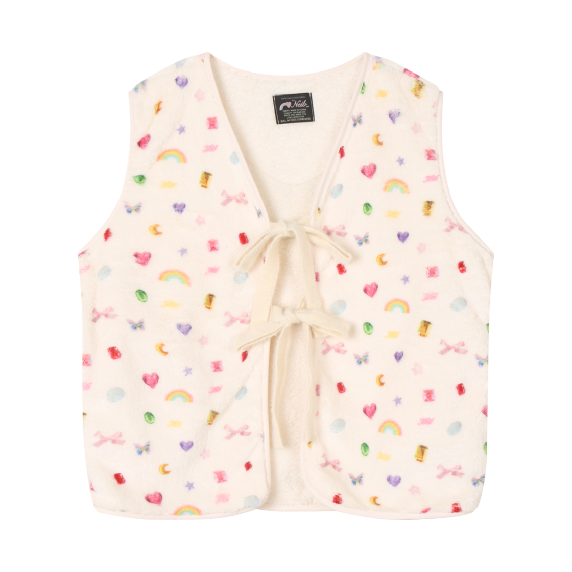 NEIB24WIVT001 Neib Pattern Shearing Ribbon Tie Vest Vivid