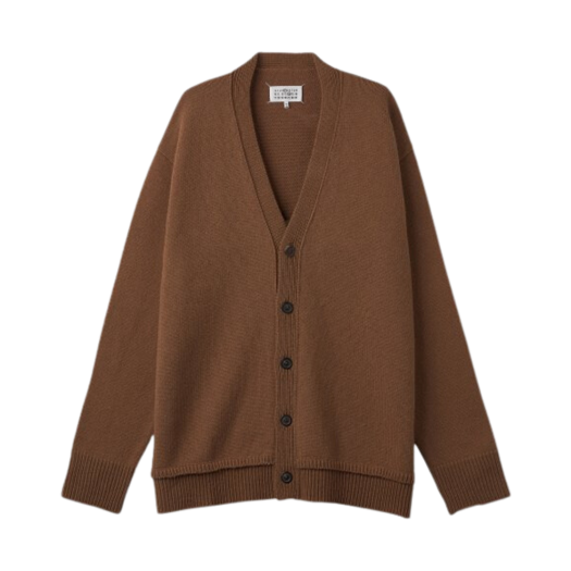 Maison Margiela Elbow Patch Cardigan Almond
