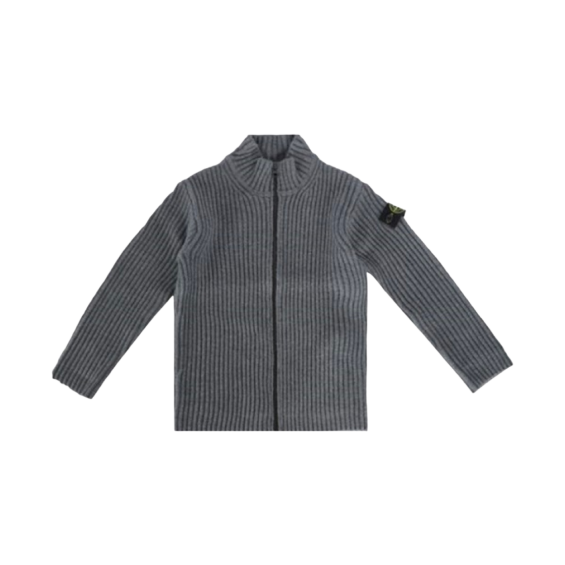 (키즈) 스톤 아일랜드 512C2 풀 집업 니트 가디건 다크 그레이 멜란지 - 23FW((Kids) Stone Island 512C2 Full Zip Knit Cardigan Dark Grey Melange - 23FW) - 1