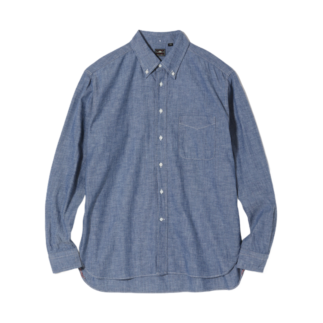 SC28842 Sugar Cane 5 oz. Selvedge Chambray Button Down Shirt Long Sleeve One Wash