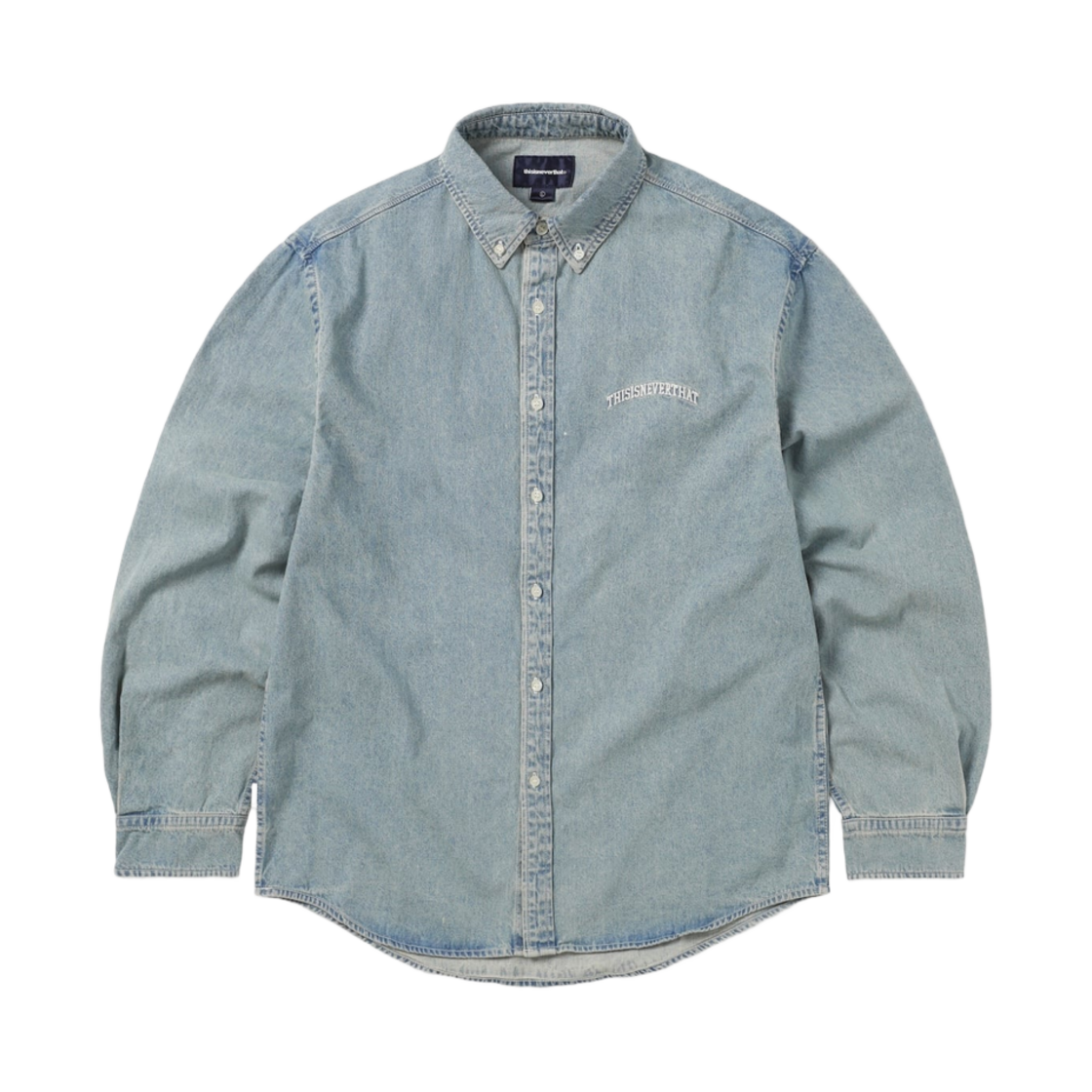 디스이즈네버댓 워시드 데님 셔츠 워시드 블루(Thisisneverthat Washed Denim Shirt Washed Blue)