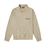 Essentials Long Sleeve Boxy Polo Olive - 20FW