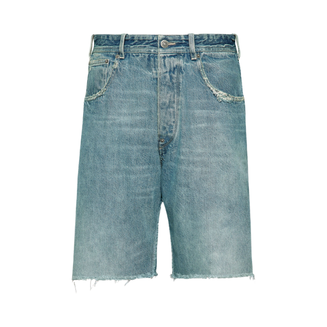 S50MU0086S30383961 Maison Margiela Denim Cut-Off Shorts Light Blue