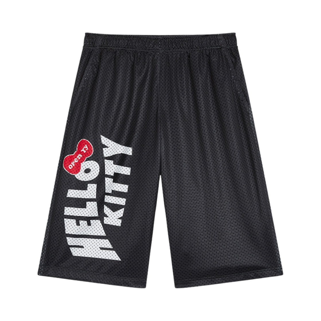 오픈 Yy x 헬로 키티 메쉬 쇼츠 블랙(Open Yy x Hello Kitty Mesh Shorts Black)
