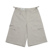 Haleine Carpenter Cargo Bermuda Shorts Cream Beige (VB209)