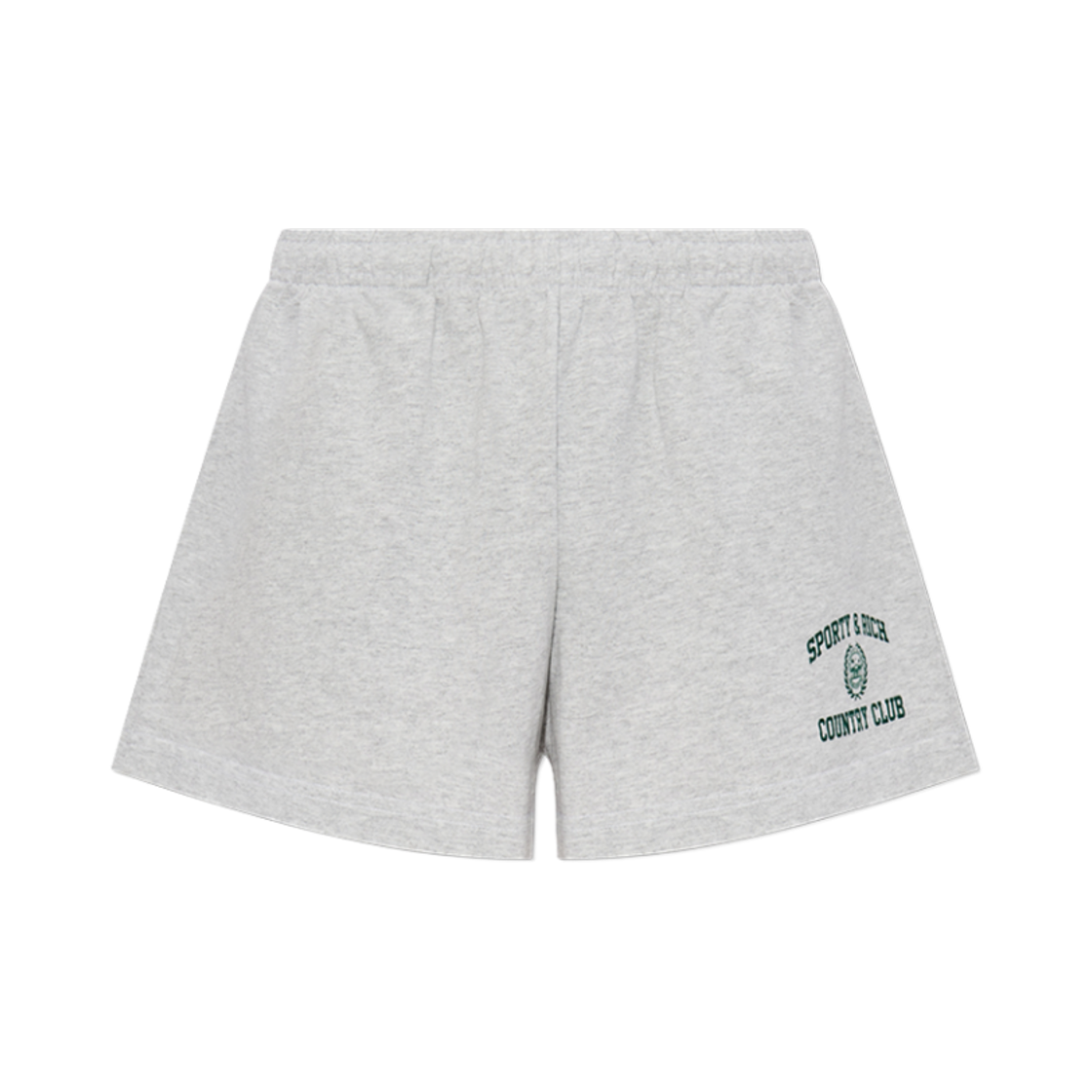 스포티 앤 리치 바시티 크레스트 로고 프린트 쇼츠 그레이(Sporty & Rich Varsity Crest Logo Print Shorts Grey)