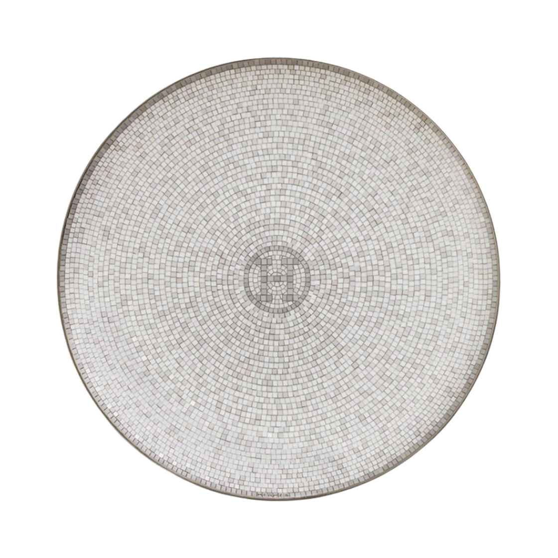P035012P Hermes Mosaique Au 24 Bread and Butter Plate Platinum (1 Plate)