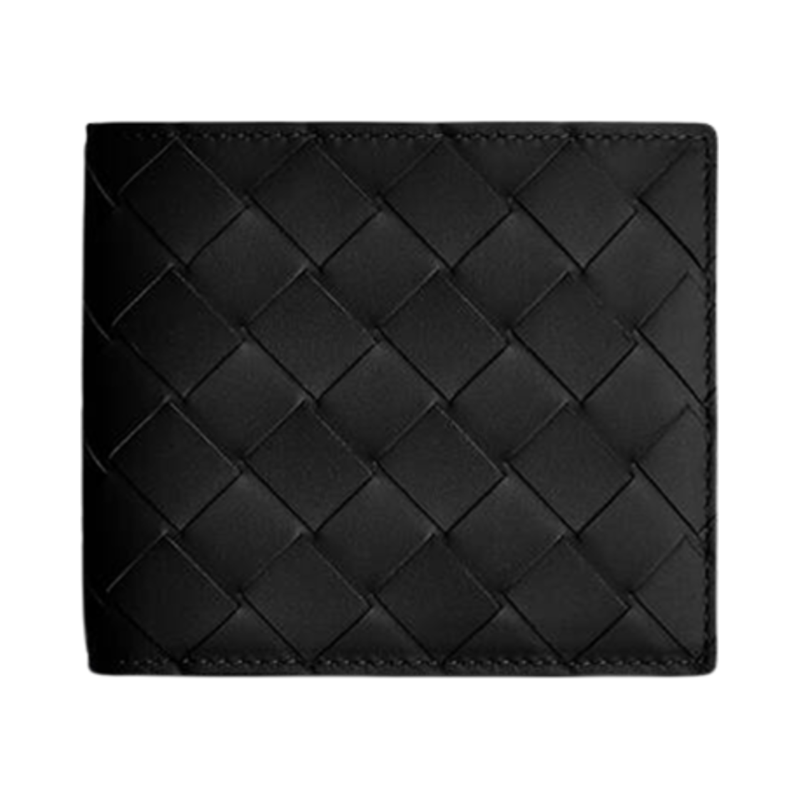 749412VCPQ48803 Bottega Veneta Intrecciato Bi-Fold Wallet With Coin Purse Black