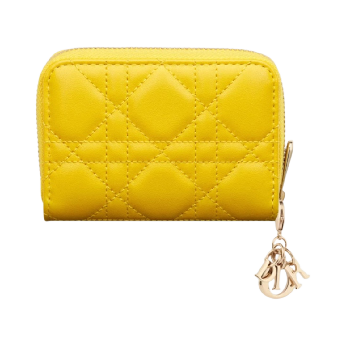 디올 스몰 레이디 보야저 코인 지갑 까나쥬 램스킨 옐로우(Dior Small Lady Voyageur Coin Purse Cannage Lambskin Yellow) - 3